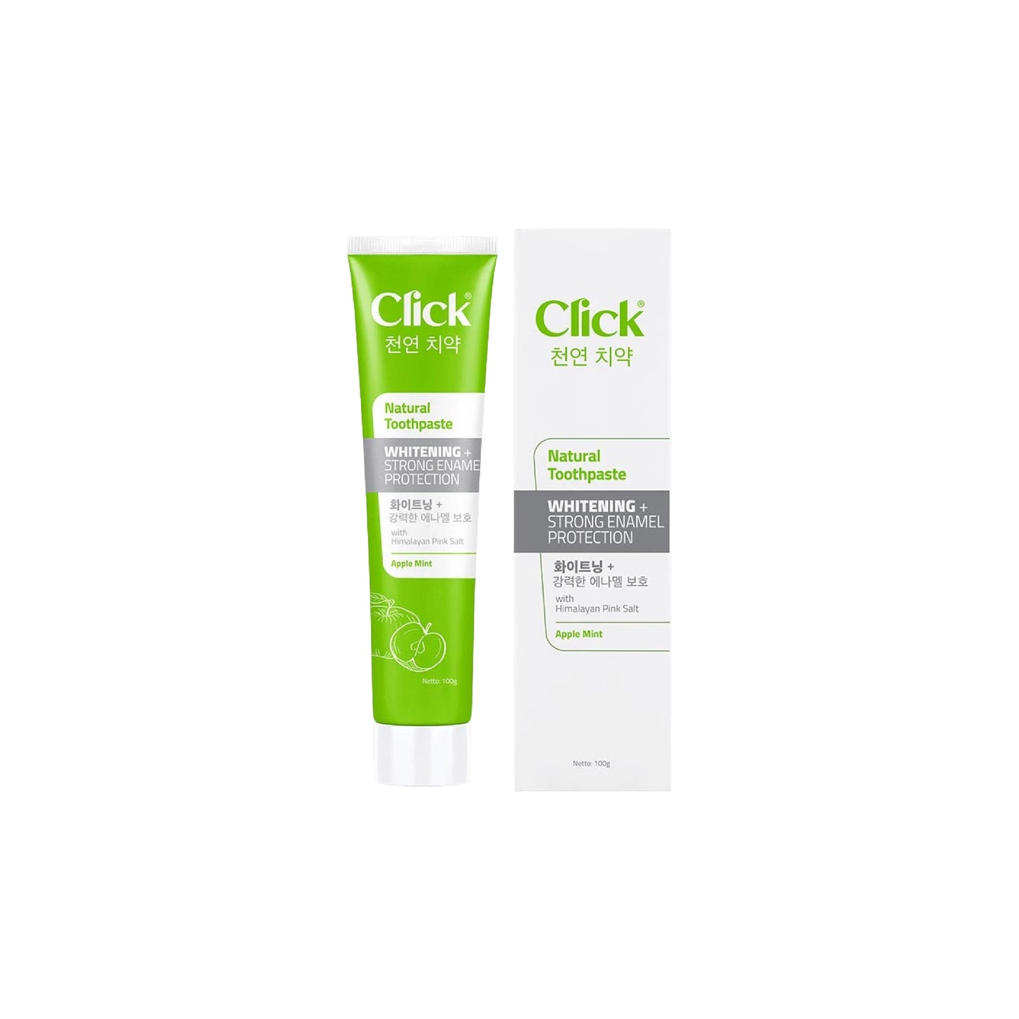 CLICK - Natural Toothpaste Whitening + Strong Enamel Protection